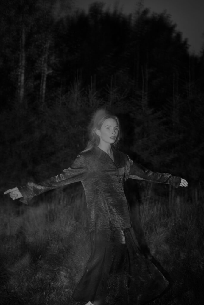 black and white photo of artist portrait